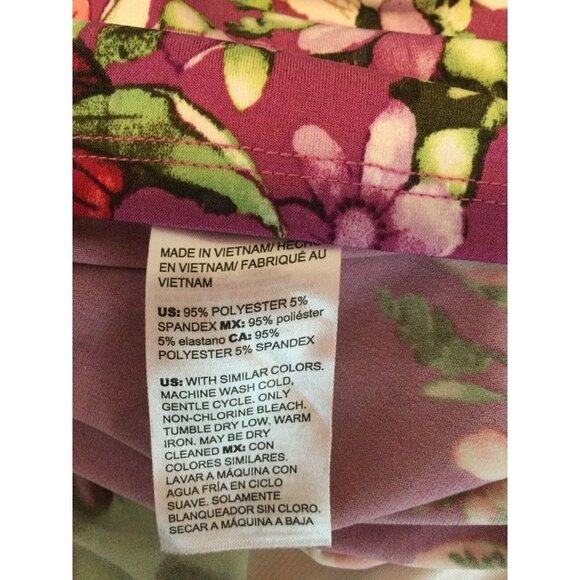 Chico’s Purple Floral Maxi Dress Summer Sleeveless Size 22 V-Neck Long Knit NEW - Picture 10 of 10